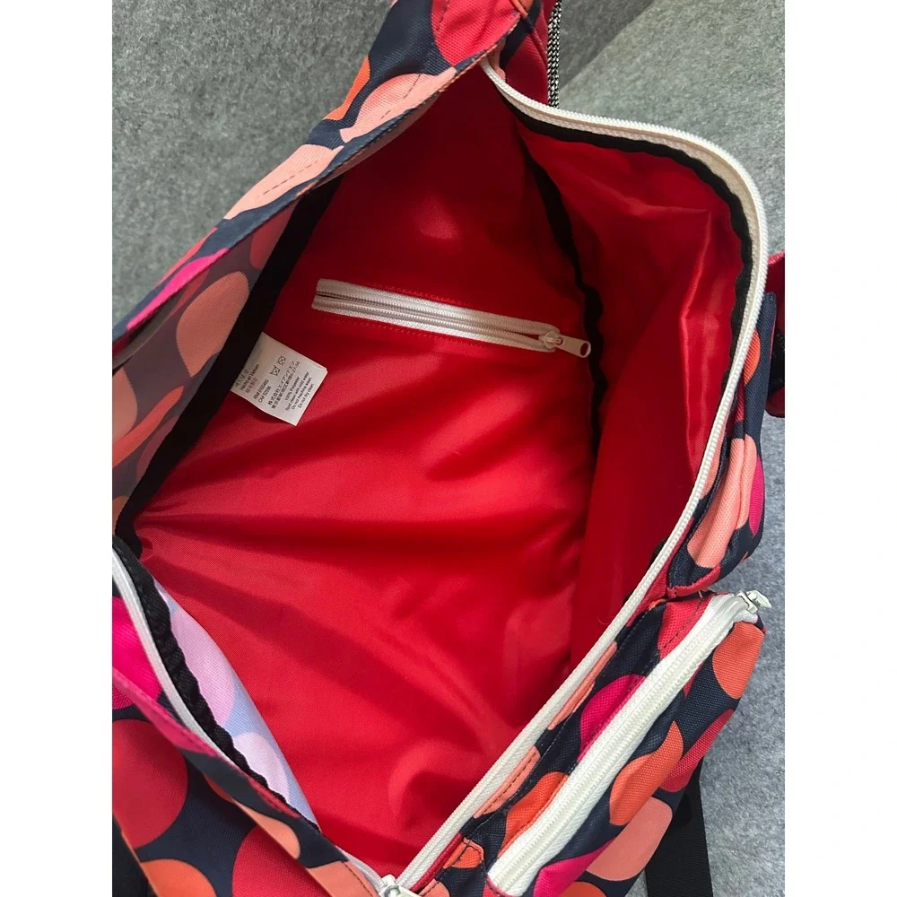 Kavu Rope Sling Bag Red Orange Polka Dot Print Adjustable Strap Backpack